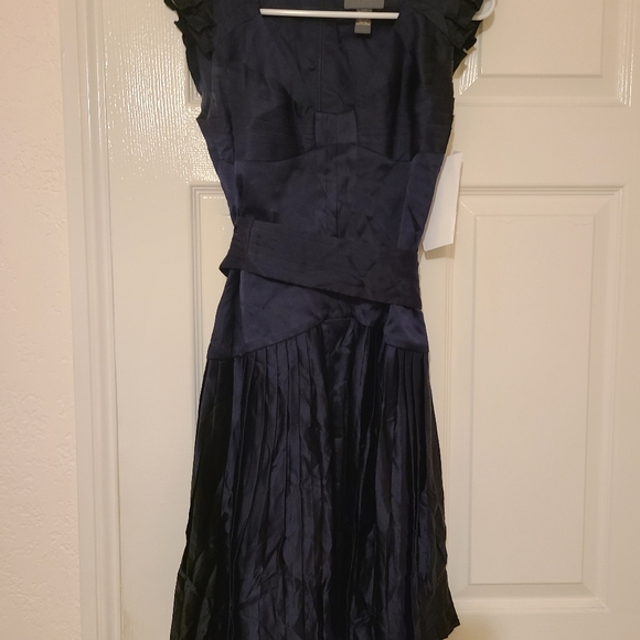 Zac Posen Navy Silk Dress - Picture 4 of 12